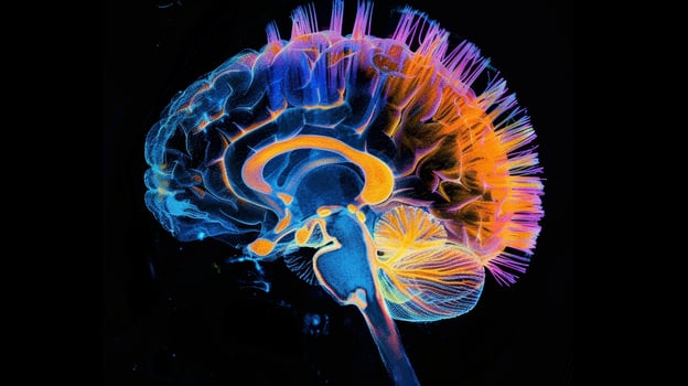An image of a brain scan showing the positive effects of neurofeedback therapy photo