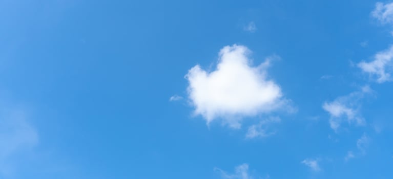 Beautiful blue sky with strange shape of clouds in the morning or evening used as natural background texture in decorative art work. photo