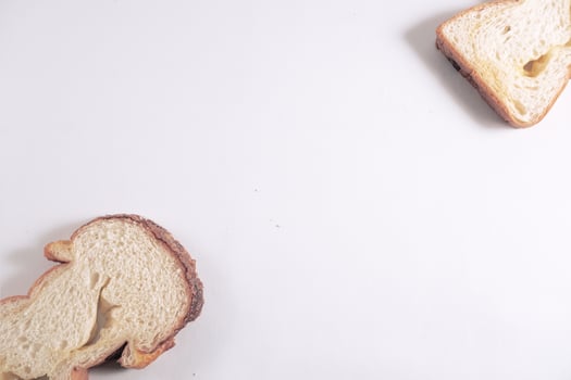 fresh bread inside white background photo