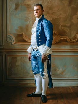 English gentleman wear eighteenth century costume photo
