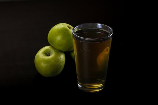 Fresh sweet natural apple juice photo