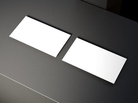 Business card on elegant metallic black background photo