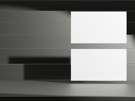 Business card on elegant metallic black background photo