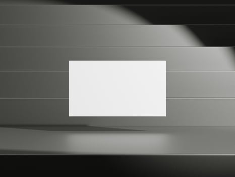 Business card on elegant metallic black background photo