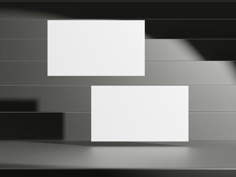 Business card on elegant metallic black background photo
