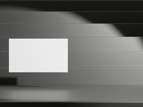 Business card on elegant metallic black background photo