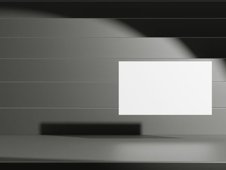 Business card on elegant metallic black background photo