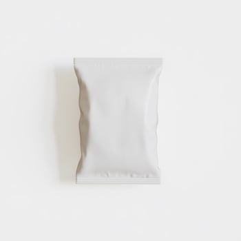 Realistic snack for chips potato and etc. white color on white background rendering 3D illustration photo