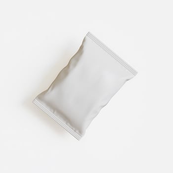 Realistic snack for chips potato and etc. white color on white background rendering 3D illustration photo
