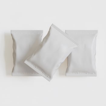 Realistic snack for chips potato and etc. white color on white background rendering 3D illustration photo
