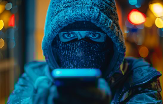 A burglar breaking into a home photo