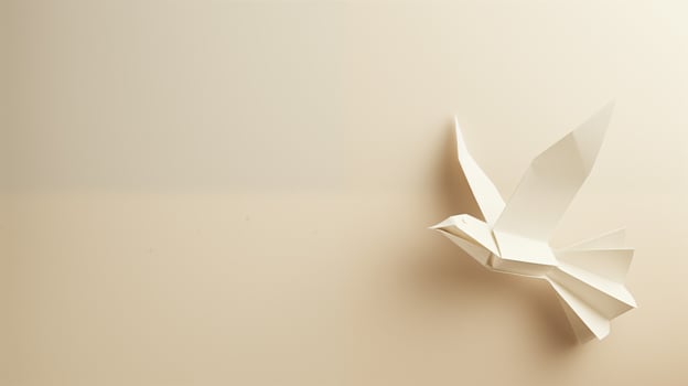 Creative paper bird craft for kids photo