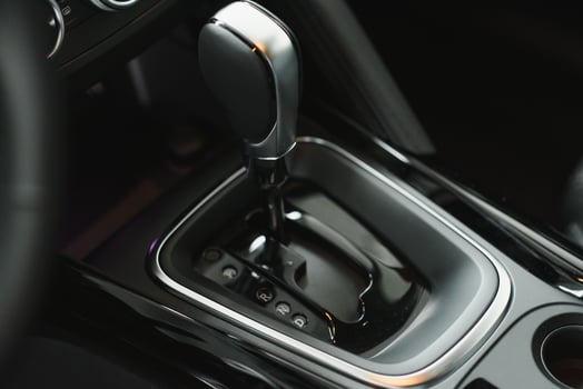 Modern car interior shallow DOF selective focus color toned image photo