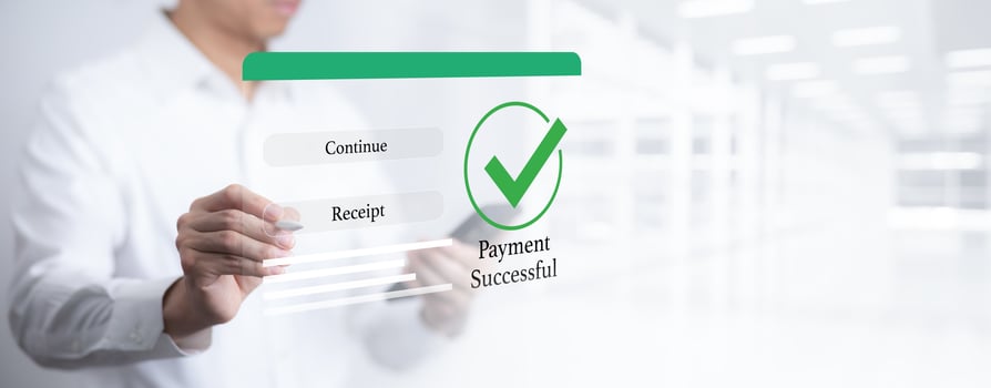 Online payment with digital marketing, Smartphone with banking online bill payment Approved concept button, credit card and network connection icon on business technology virtual screen background photo