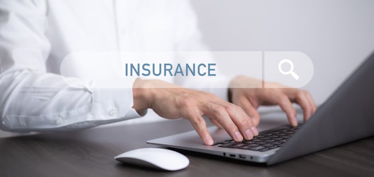 Insurance form agreements concept, Businessman signs insurance contracts e-signing digital online, document management, concerning mortgage loan offer for and house insurance photo