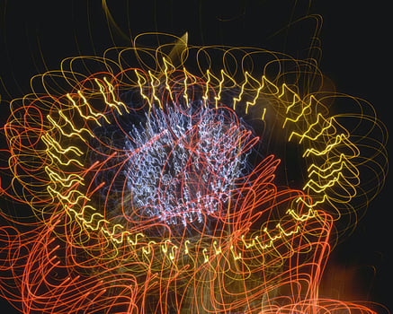 Fireworks background, salute in the sky during celebration photo