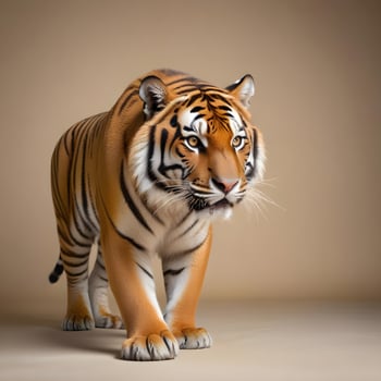 Tiger on plain background photo