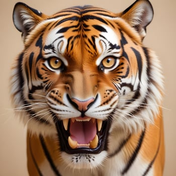 Tiger on plain background photo