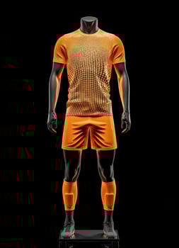 Soccer jersey mockup on a mannequin photo