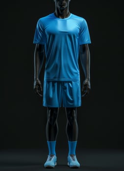 Mockup of a blue soccer uniform photo