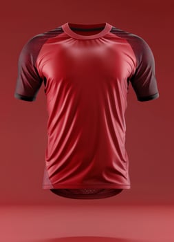 A red athletic jersey mockup photo