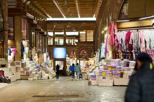 A Tapestry of Tradition. Colorful Array of Muslim Clothing for Sale on Istanbul Streets photo