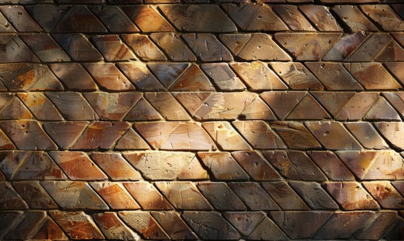Herringbone brick wall, patterned brick background photo
