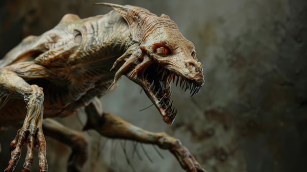 A detailed monster model mockup photo