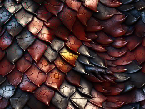 Snake skin with a smooth, glossy texture and a pattern of overlapping scales. photo