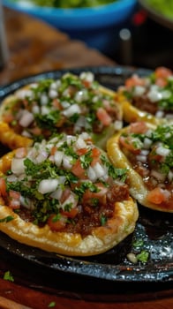 Many small tacos on a plate with a bowl of salsa photo