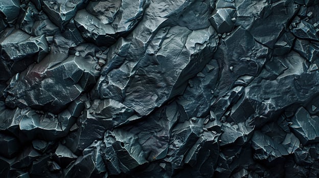 Black rock texture. Hyperreal texture. Generated by artificial intelligence photo