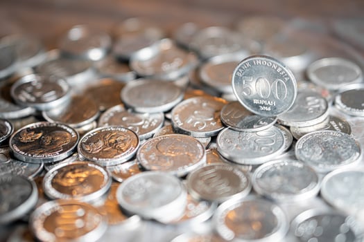 Indonesian Rupiah coins close-up photo