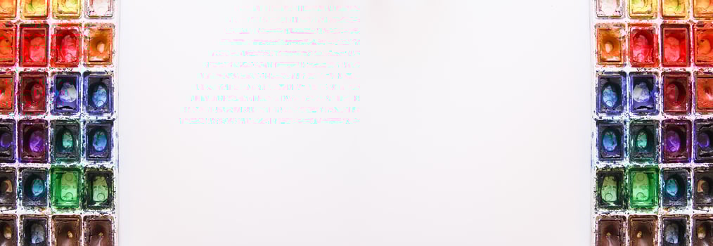 Watercolor paints background with copy space photo
