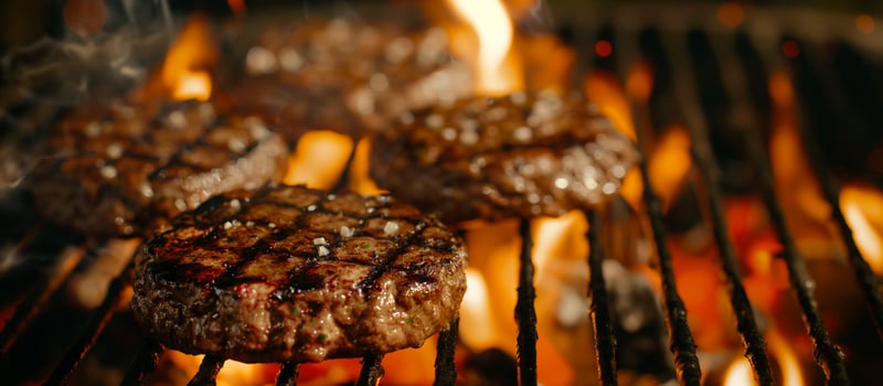 uicy, grilled sausages on a barbecue, perfect for summer cookouts, 4th of July celebrations, and outdoor gatherings, highlight the essence of outdoor cooking and flavor photo