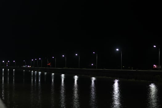 Street lamp by the river photo
