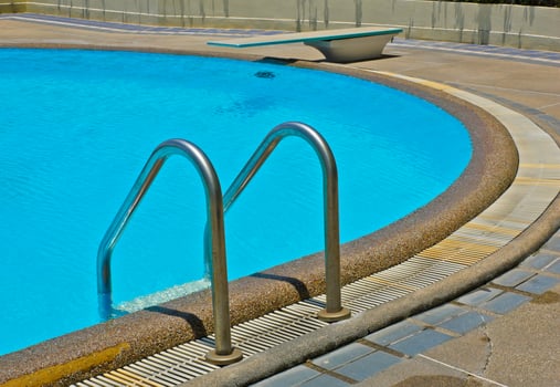 Swimming pool with stair photo