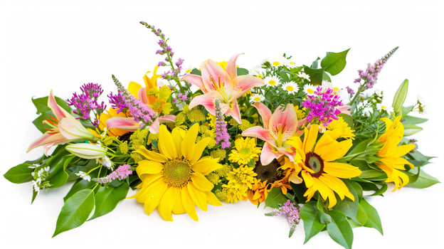 a vibrant bouquet of summer flowers photo