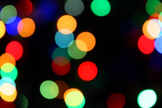 Bright colorful blurred lights pattern photo