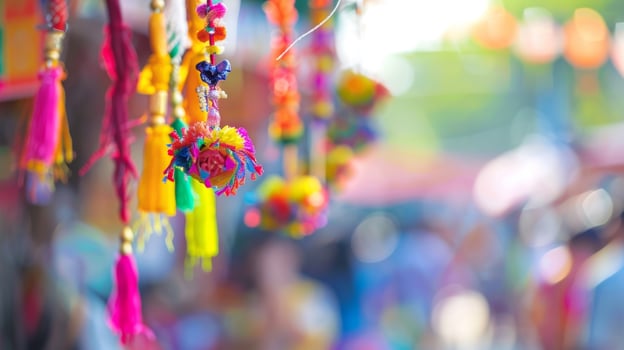 Out of focus snapshot of a diverse cultural festival showcasing the beauty of different traditions and customs photo
