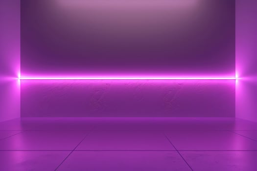 Neon lit wall with a sleek and minimalist design photo