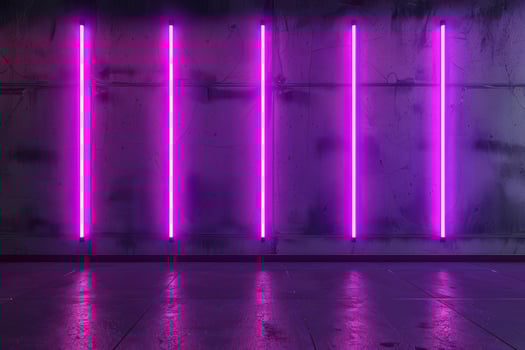 Vertical neon light bars creating a bright and futuristic ambiance photo