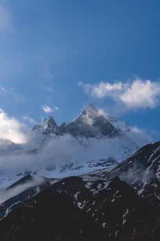 Mountain in Nepal, Annapurna Base Camp, Machapuchare Mountain, Annapurna Trekking, Travel in Nepal photo