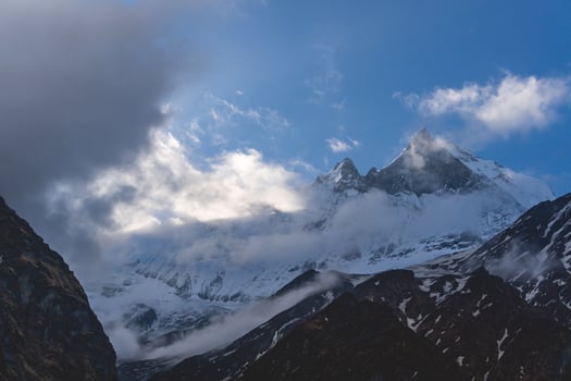 Mountain in Nepal, Annapurna Base Camp, Machapuchare Mountain, Annapurna Trekking, Travel in Nepal photo