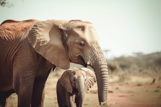 Big and Small Elephants photo