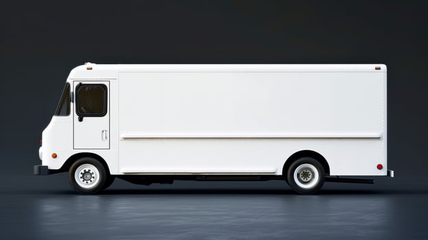 Ice cream truck mockup for branding and marketing photo