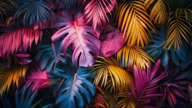 Colorful Leaves Bunched Together photo