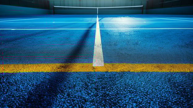 Tennis Court With Tennis Racket photo