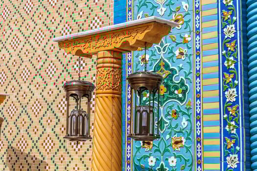 Background screensaver with oriental theme. An old medieval oriental item that has a national heritage in religion photo