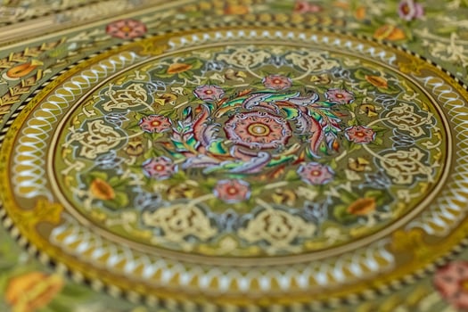 Background screensaver with oriental theme. An old medieval oriental item that has a national heritage in religion photo