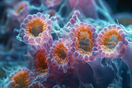 Abstract Organic Structure with Bubbles photo